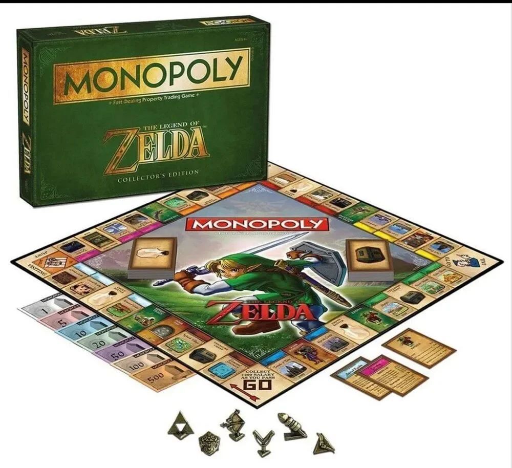 New The Legend of Zelda Monopoly Collector's Edition Board Game Hyrule Tokens